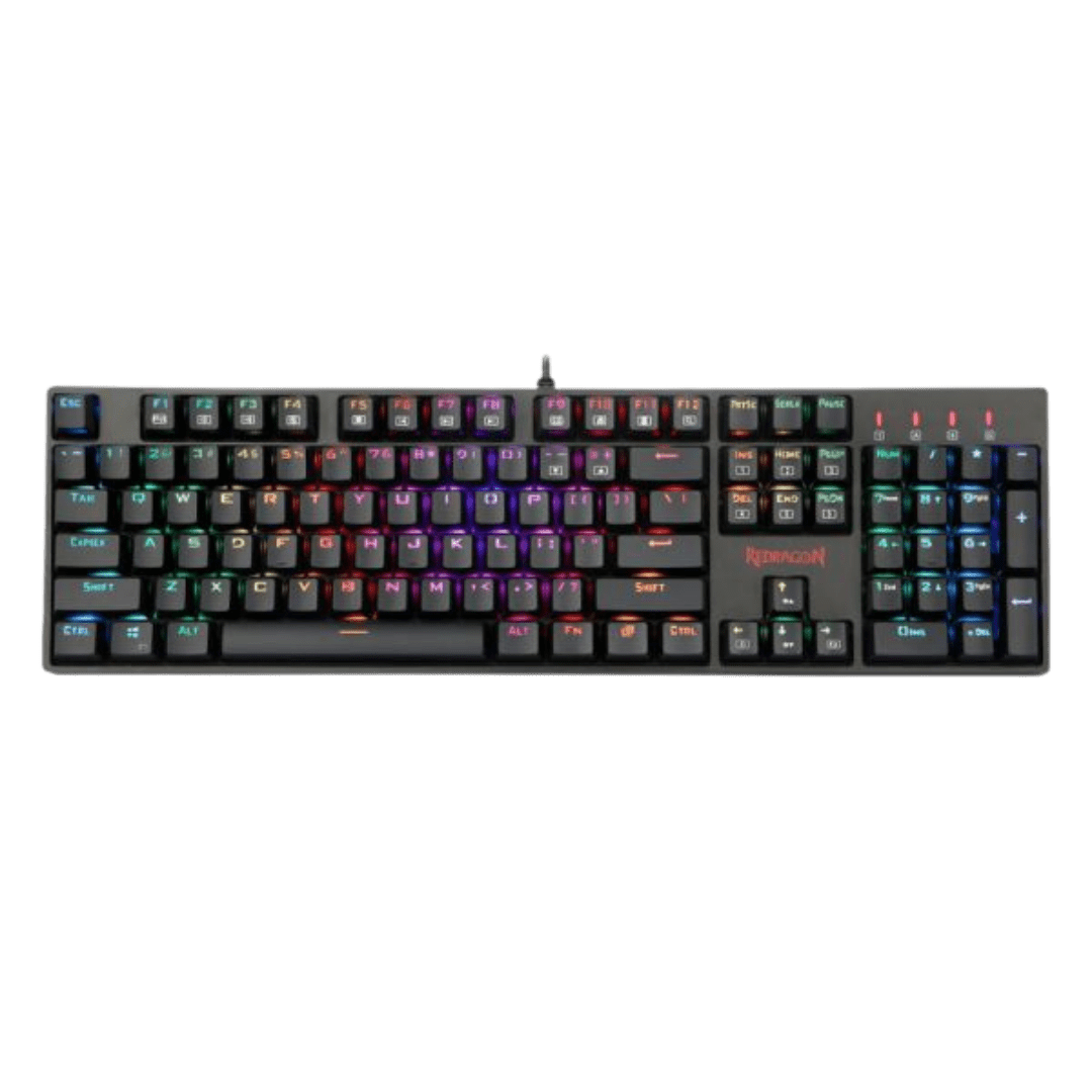 Teclado Gamer Mecánico Redragon K582RGB Surara USB  RGB Inglés - Negro