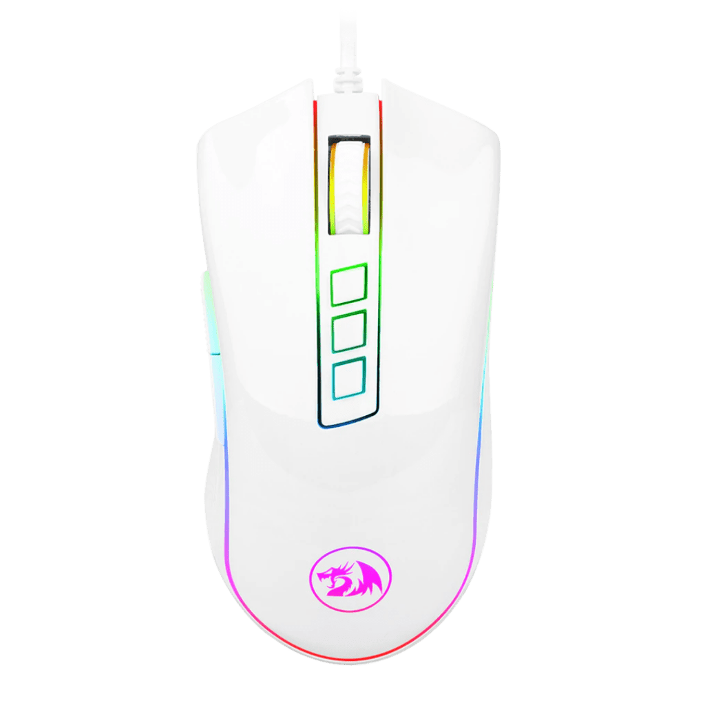 Mouse Redragon Cobra 10000DPI 8Botones Retroiluminado Blanco