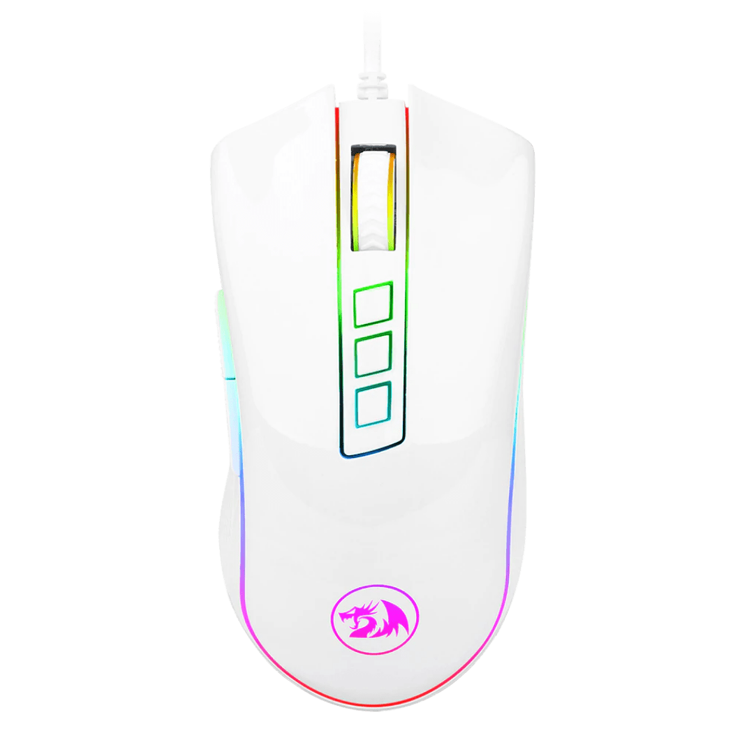 MOUSE REDRAGON COBRA/10000DPI /8BOTONES/RETROILUMINADO/BLANCO