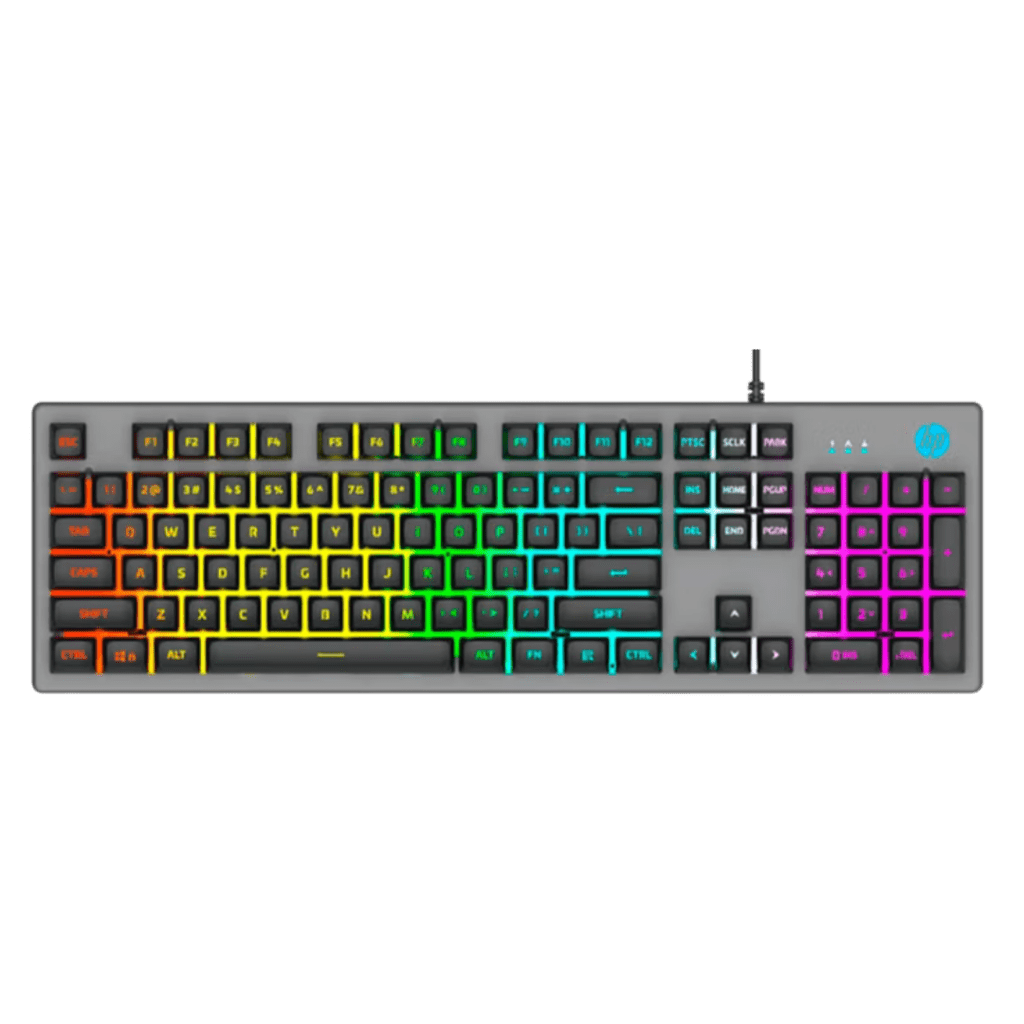 Teclado HP K500F Gaming Membrana Negro RGB