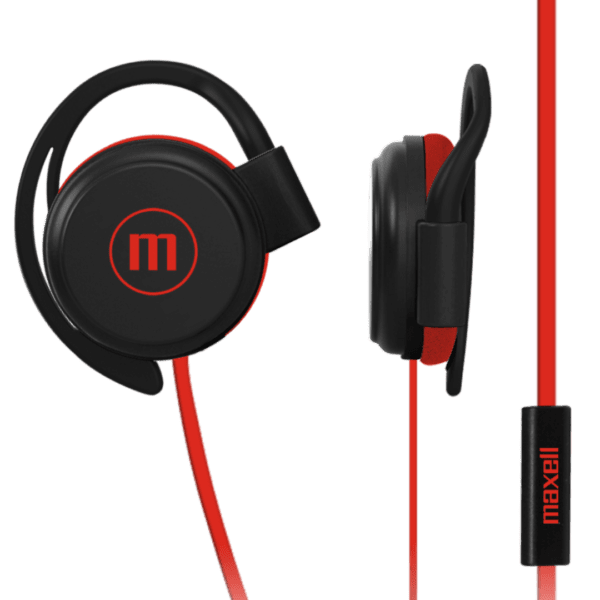 Auricular Maxell EC-155 Gancho 3.5mm Negro-Rojo