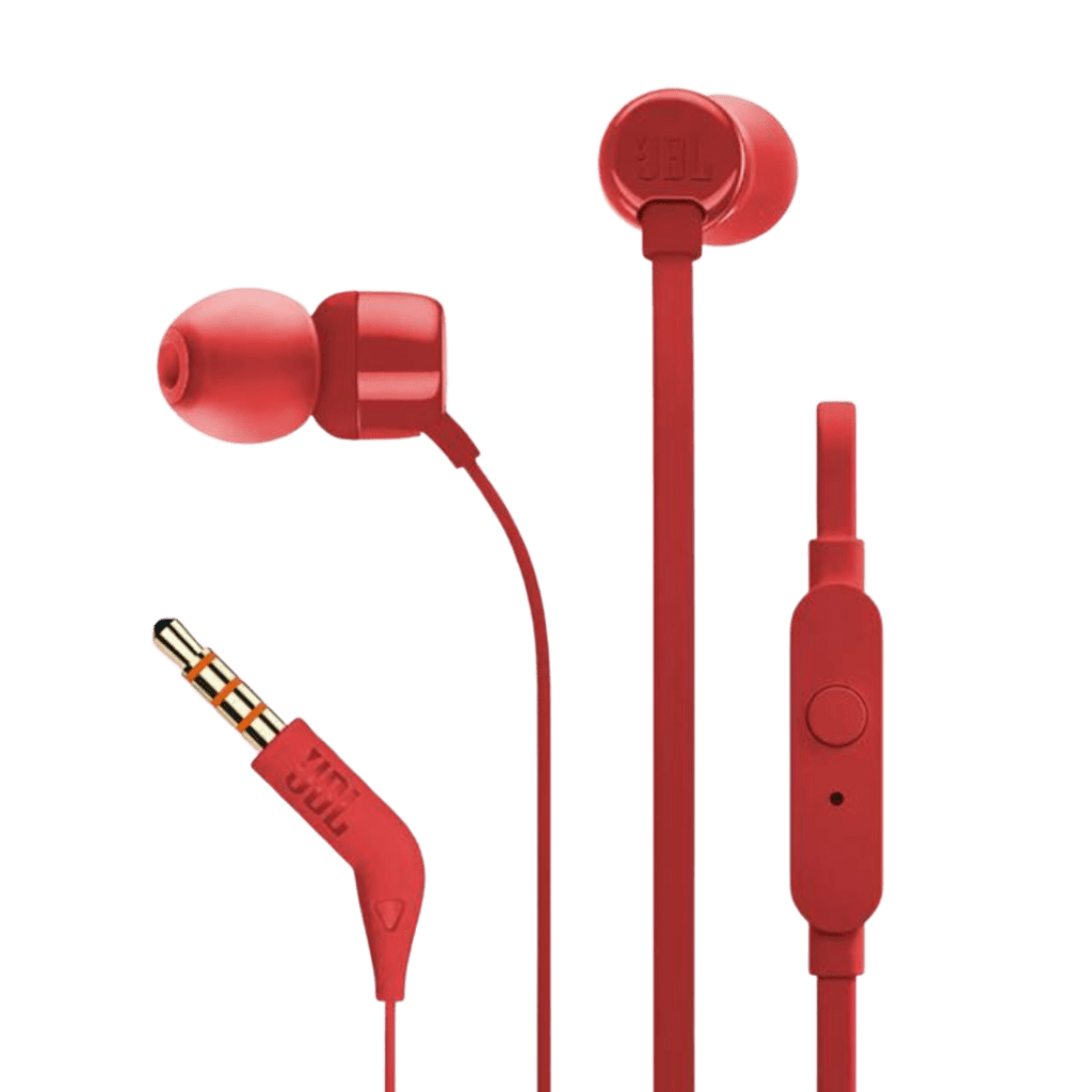 Auricular JBL Tune T110 3.5mm Rojo