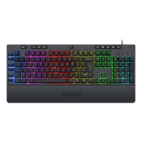 Teclado Redragon Shiva K512RGB-1 Membrana Negro RGB