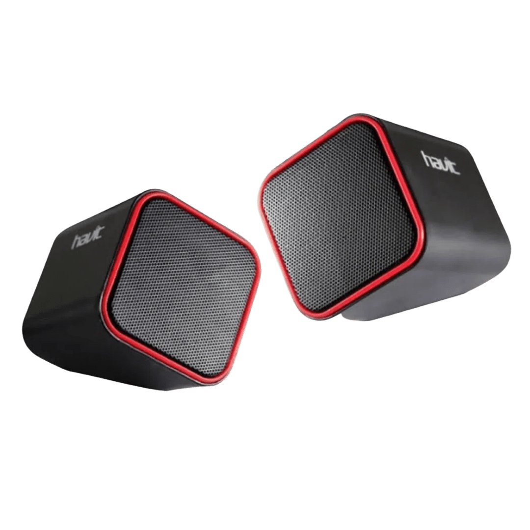 Parlante Havit HV-SK473-N USB2.0 3.5mm Negro Rojo