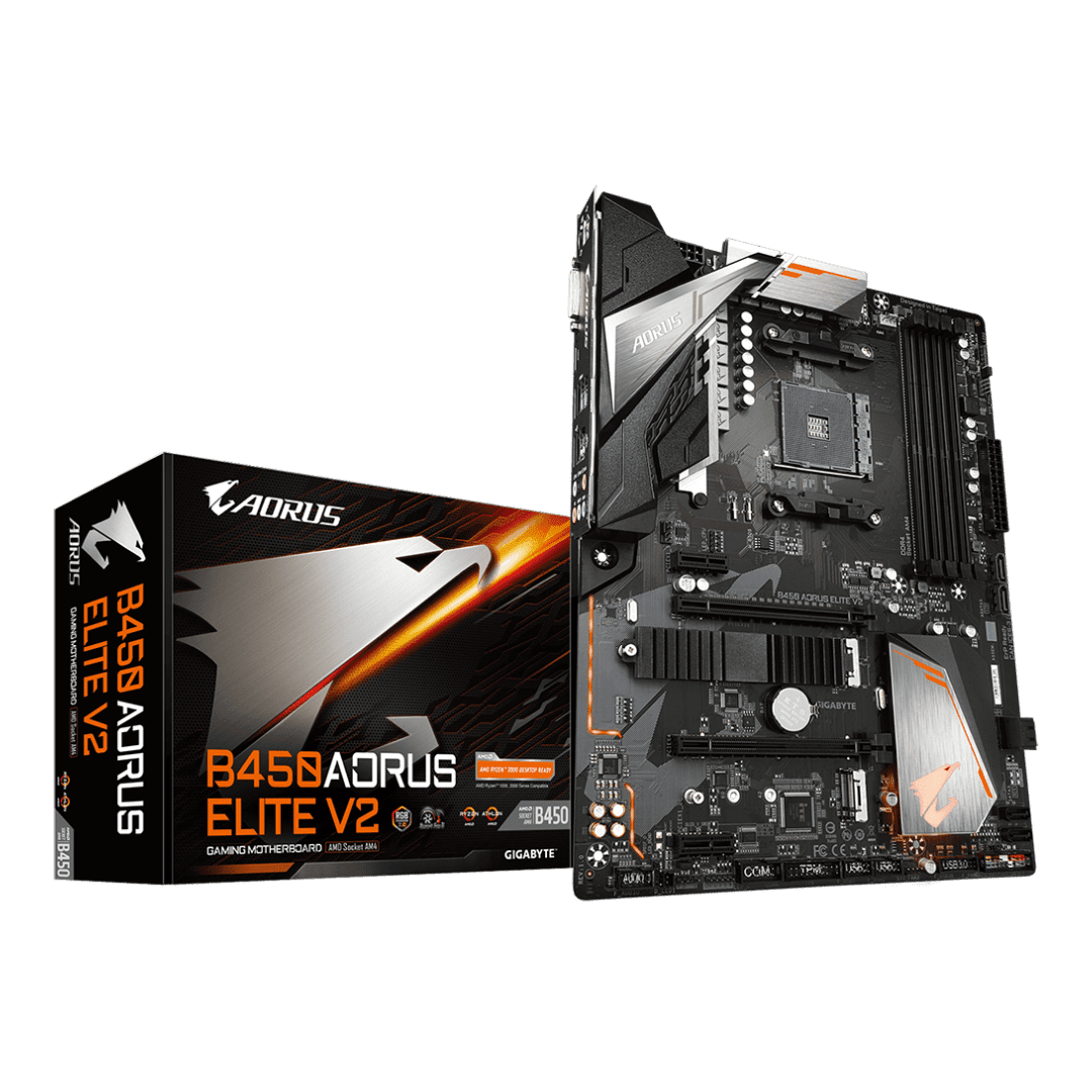 Placa Madre Gigabyte B450 Aorus Elite V2 AM4 DDR4 RGB