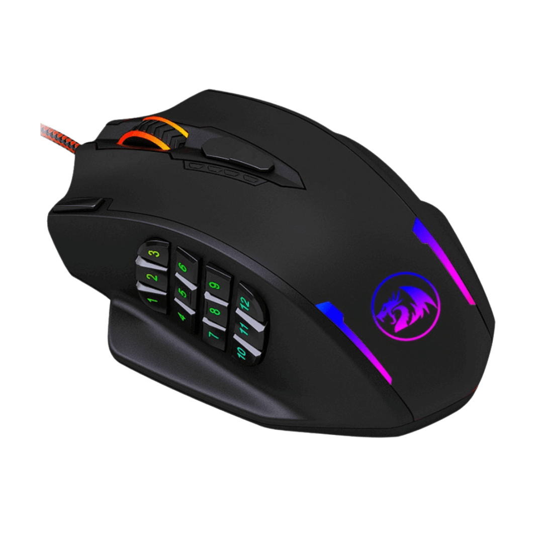 Mouse Gamer Redragon Impact M908 RGB 12400DPI USB - Negro - Imagen 2