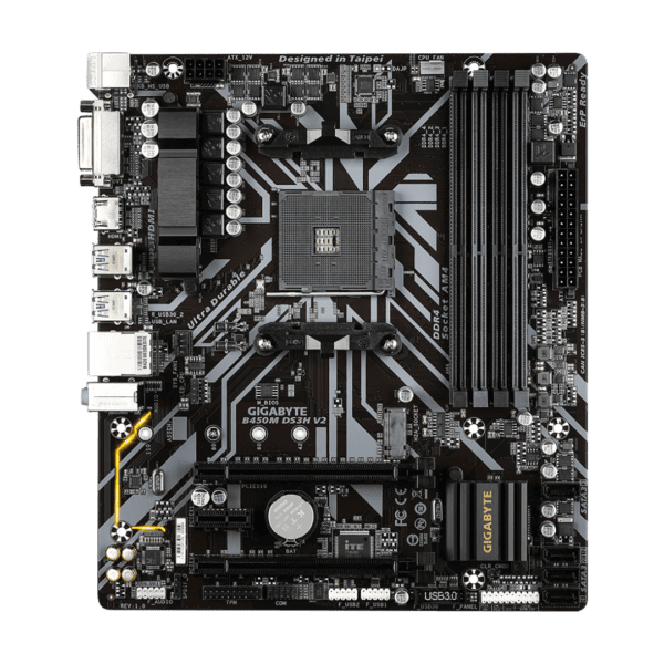 Placa Madre Gigabyte B450M DS3H V2 AM4 DDR4 - Imagen 2