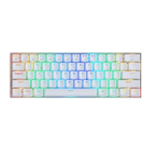 Teclado Gamer Mecánico Redragon K530W-RGB-PRO Draconic Pro Wireless RGB  Brown  Inglés - Blanco