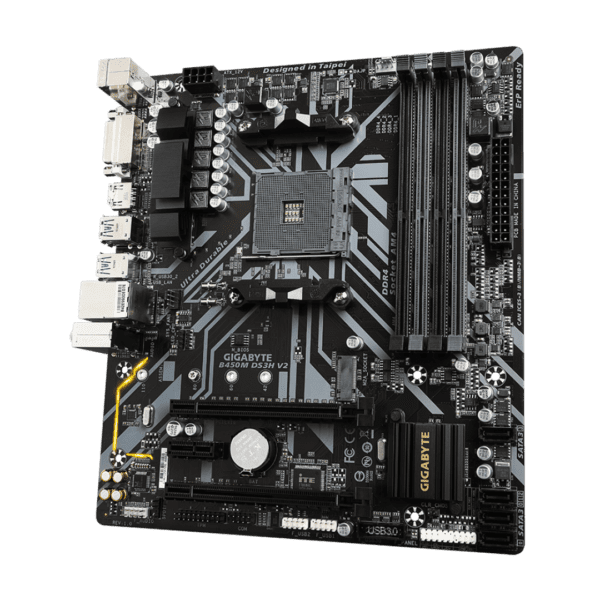 Placa Madre Gigabyte B450M DS3H V2 AM4 DDR4 - Imagen 3
