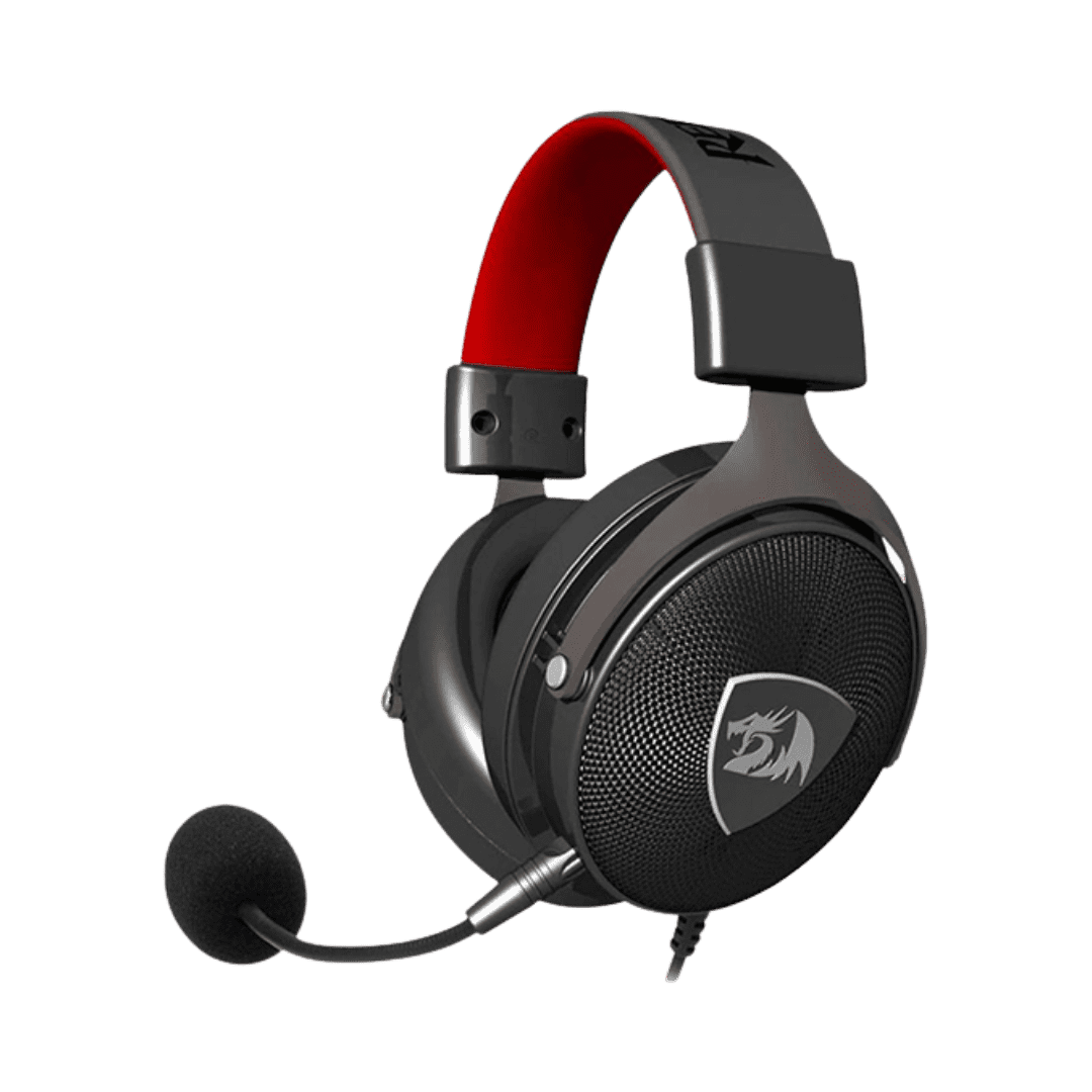 Auricular Gamer Redragon H520 Icon Con Cable Negro Rojo