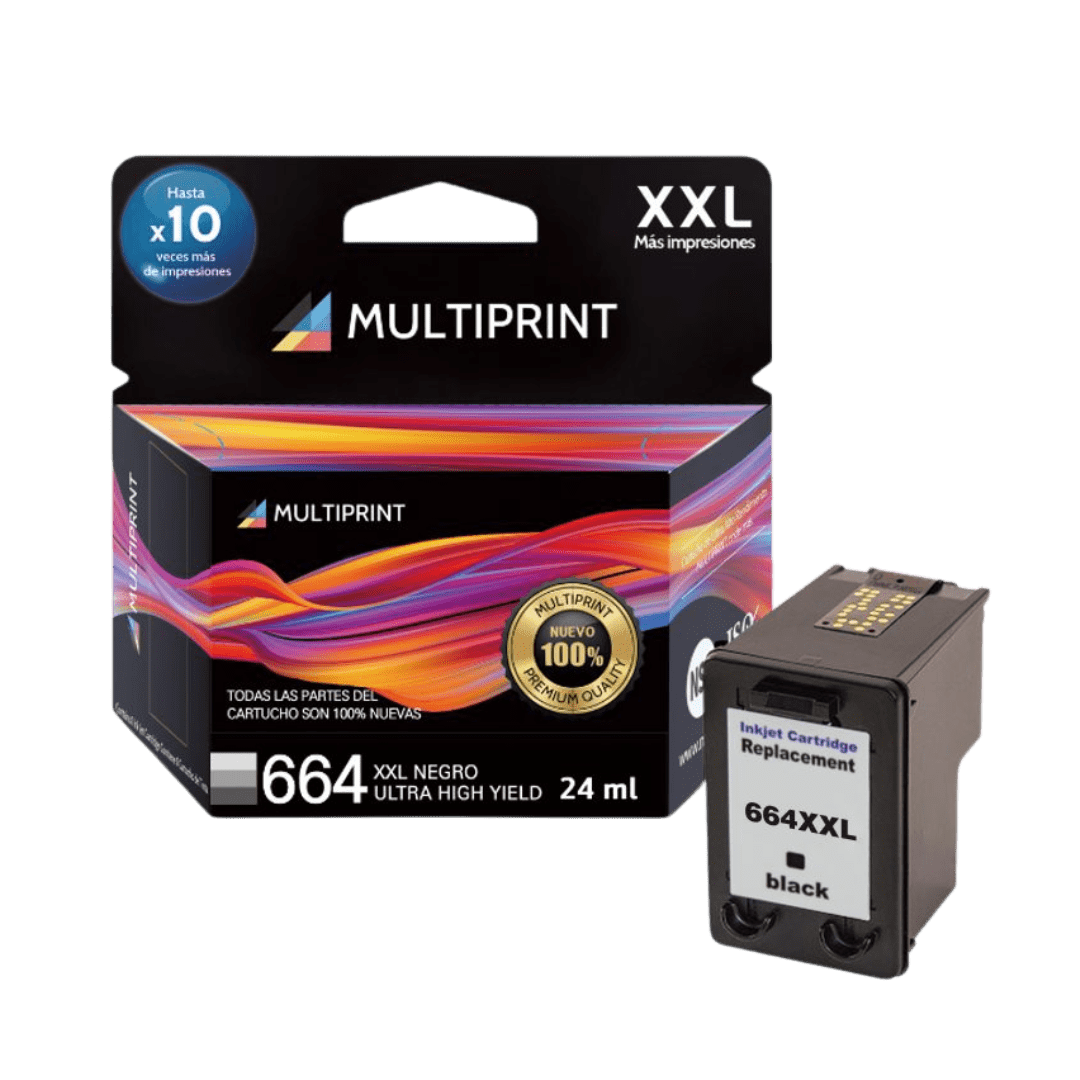 Cartucho Multiprint 664 Negro XXL