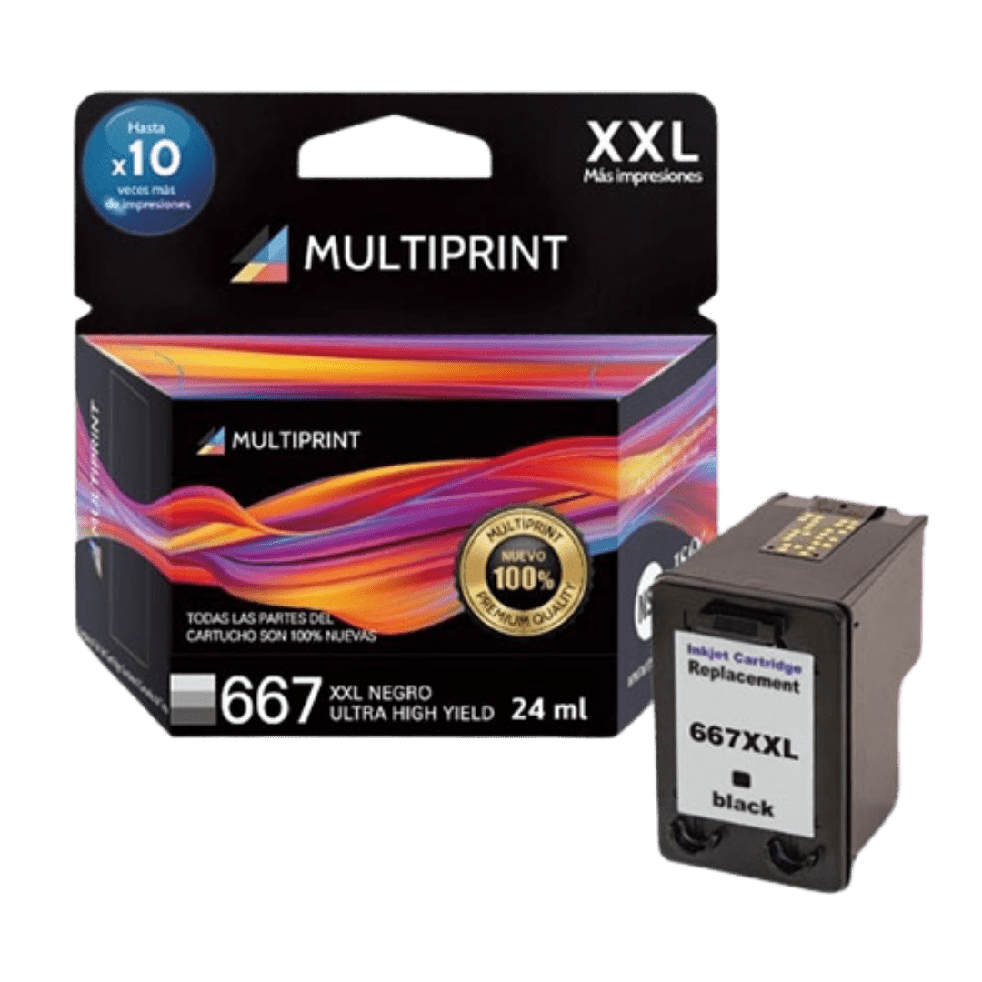 Cartucho Multiprint 667 Negro XXL