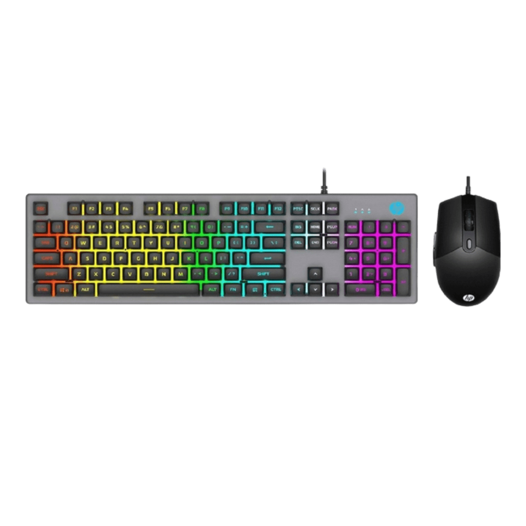 Kit HP KM300F Teclado Mouse RGB Gris