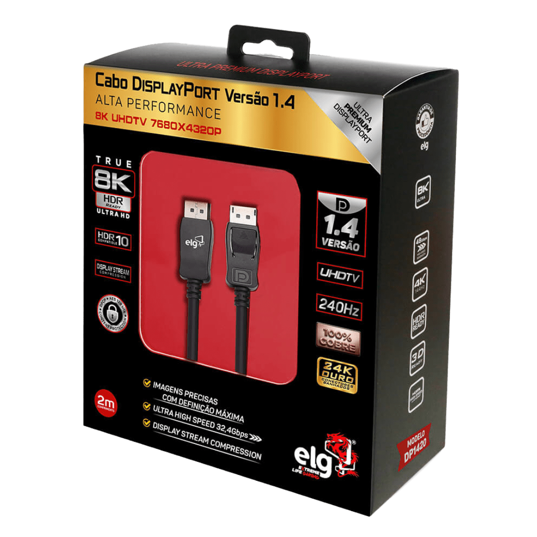 Cable ELG Display Port a Display Port 2Mts - Imagen 2