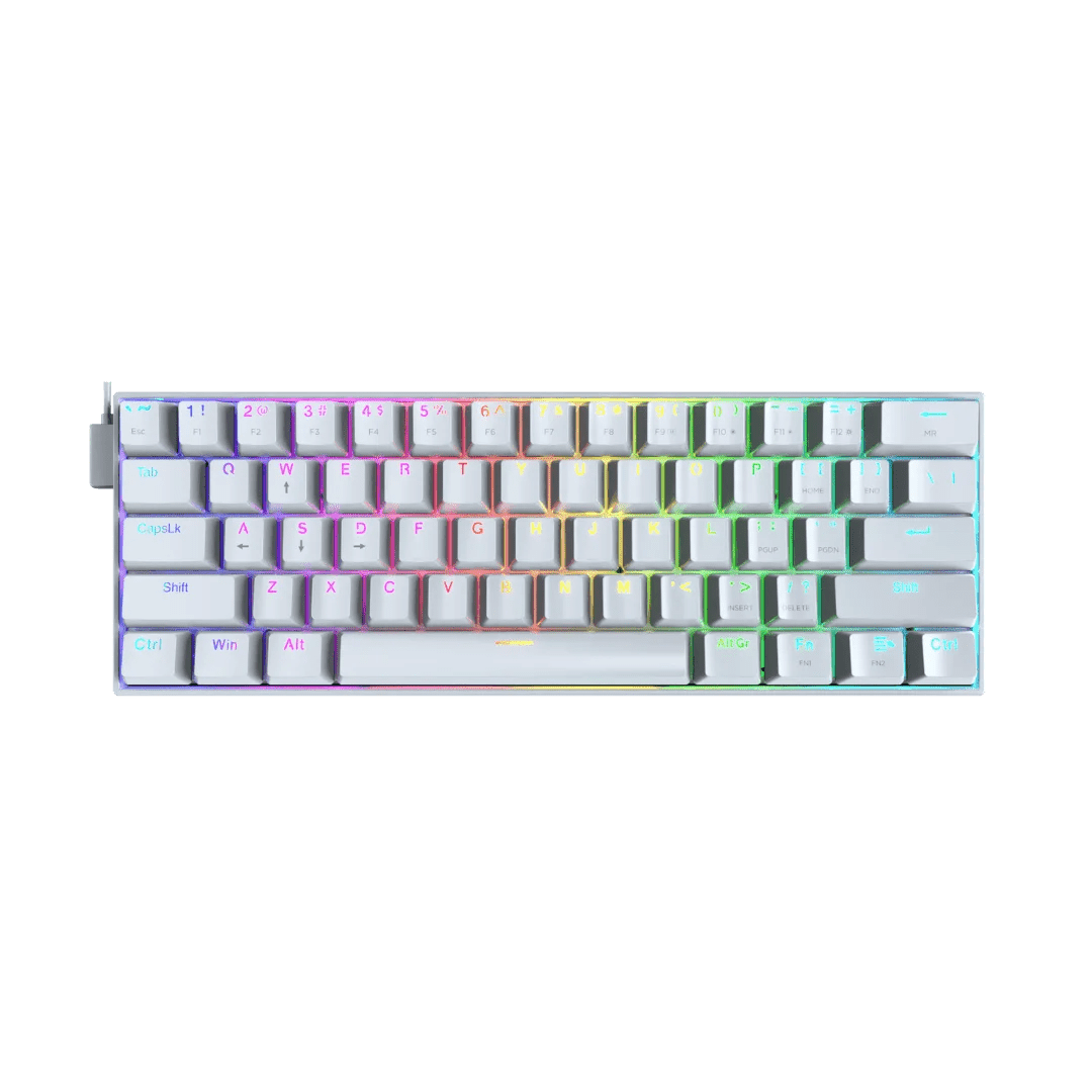 Teclado Redragon Dragonborn K630W Mecanico Blanco Outemu Brown Blanco