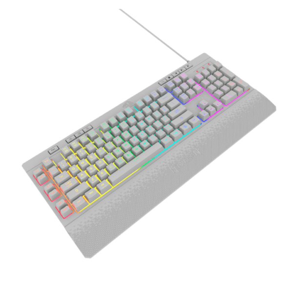 Teclado Redragon Shiva K512W-RGB-SP Membrana Blanco RGB Español