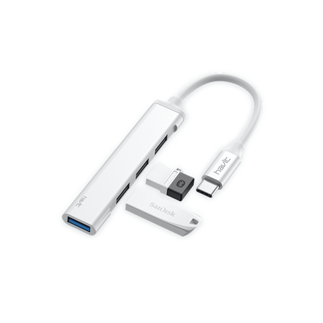 Hub HV-HB41 Tipo-C a USB-A