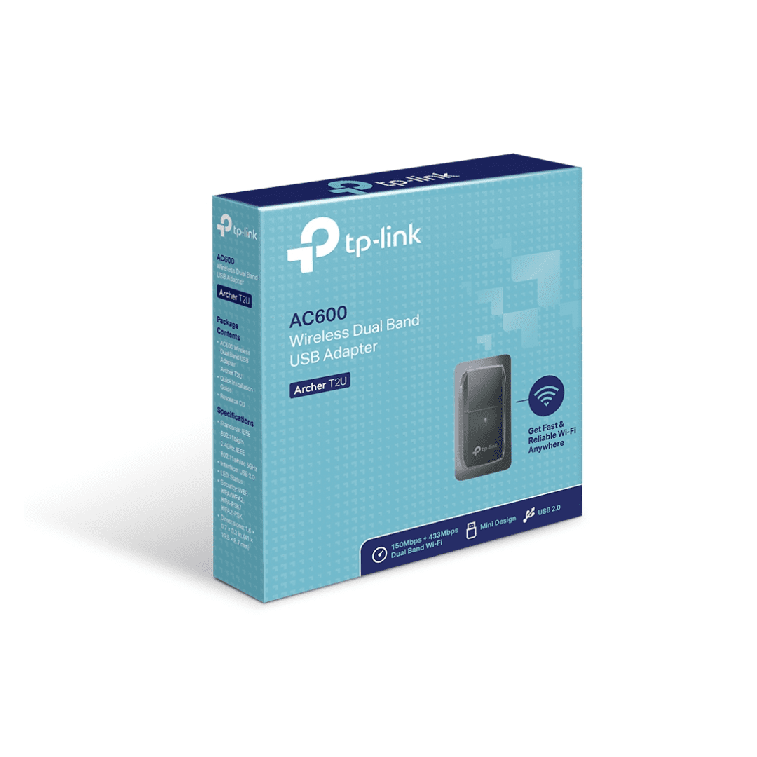 Adaptador Wifi Archer T2U Version 3.0 USB 2.4Ghz-5GHz 200Mbps-433Mbps Micro