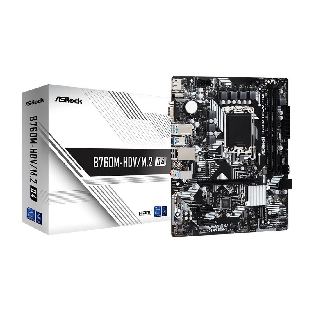 Placa madre asrock b760m hdv m 2 d4 socket lga 1700 ddr4