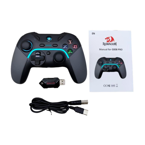 Control Redragon Harrow Pro G808-Pro Vibracion PC-PS3 Wireless
