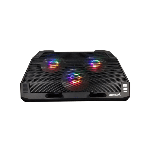 *Iluminacion LED RGB  *2 puertos de conexión USB  *Botón regulador de coolers   *Soporta notebooks de 15.6" hasta 17" pulgadas