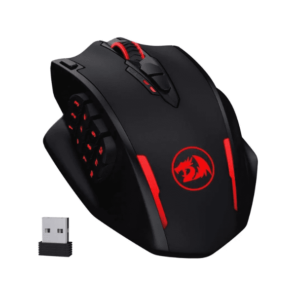 Mouse Redragon Impact Elite M913 16000DPI Wireless 20Botones RGB Negro