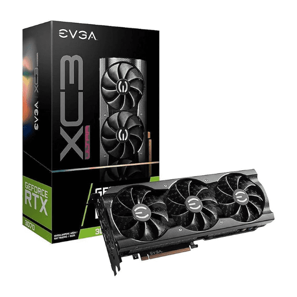 Tarjeta Grafica EVGA XC3 Ultra LHR Gaming RTX3070 8GB GDDR6 ARGB - 08G-P5-3755-KL