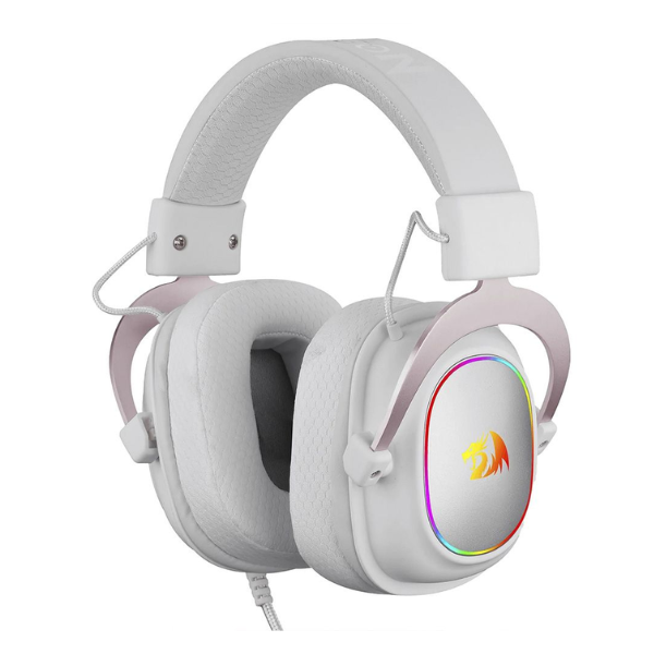 Auricular Redragon H510W-RGB Zeus X Gaming RGB USB Blanco