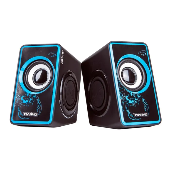 Parlante Scorpion Marvo SG-201 USB 2.0 3.5mm Azul
