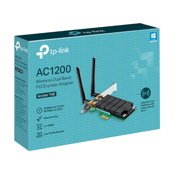 Adaptador Wifi TP-LINK Archer T4E Dual Band AC1200 PCI 300Mbps 867Mbps