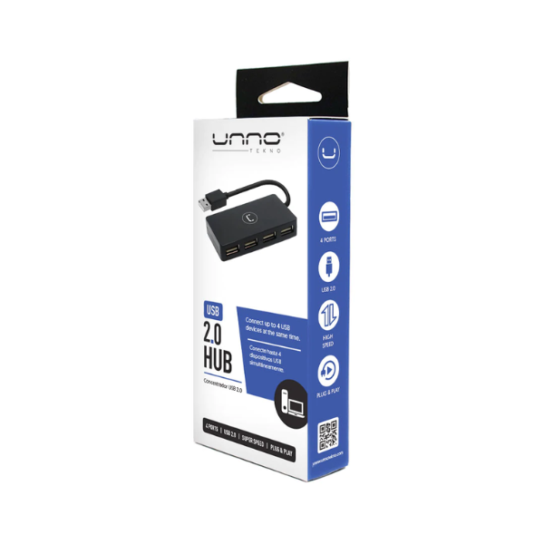 Accesorio Hub Unno 4Puertos USB2.0