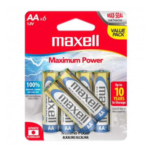 Pila Maxell AA 6 Unidades