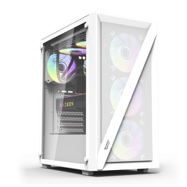 Gabinete Darkflash DK260 4Cooler ARGB Blanco