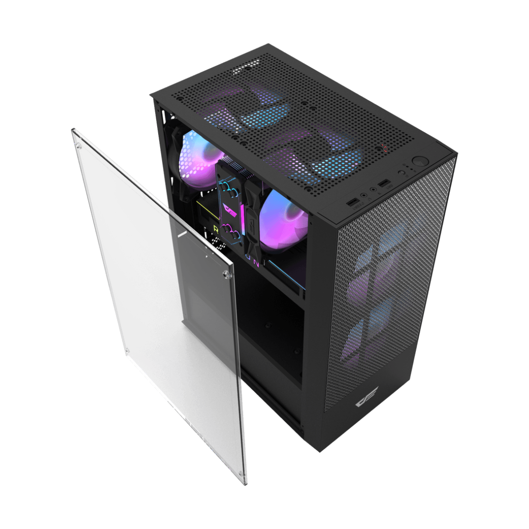 Gabinete Gamer DarkFlash A290 3Cooler ARGB Negro