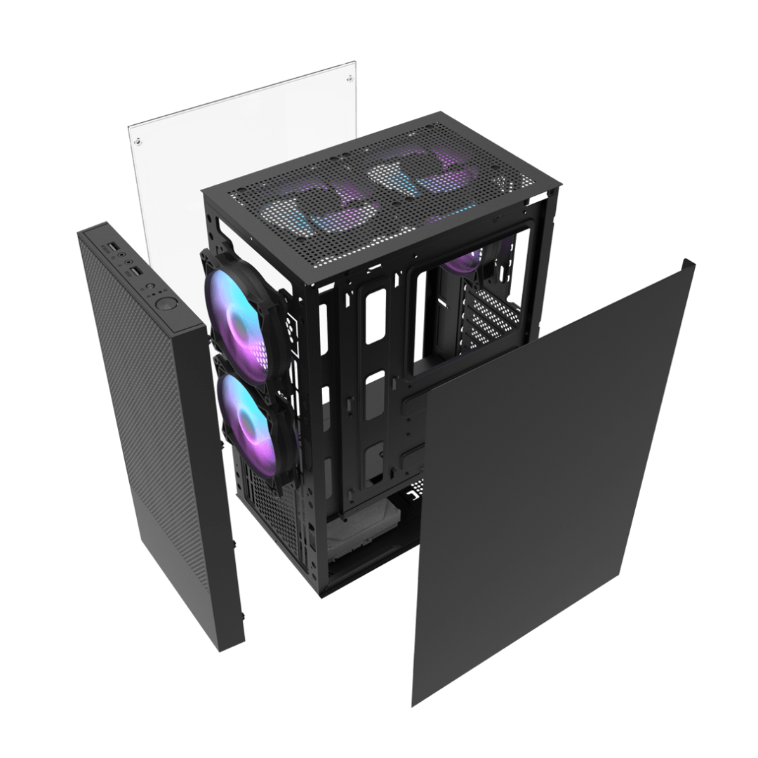 Gabinete Gamer DarkFlash A290 3Cooler ARGB Negro