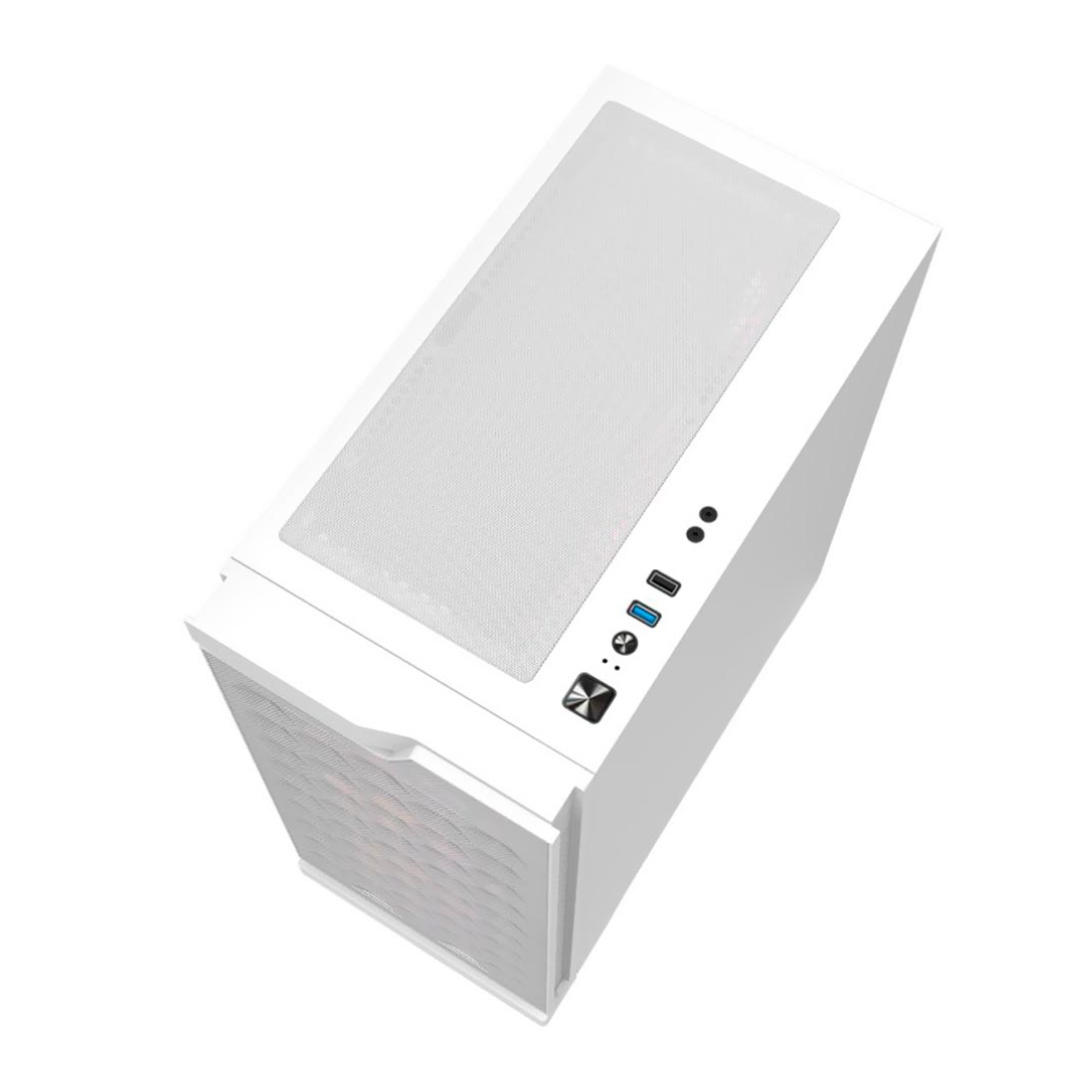 Gabinete Gamer DarkFlash DK361 ATX 4Cooler Blanco