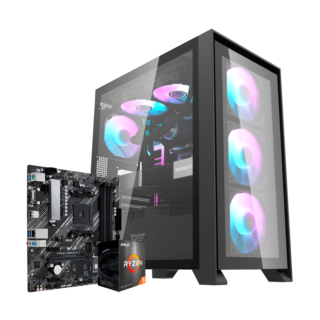 Pc Amd Ryzen 5 5500 16GB SSD 1TB RX6600 8GB Drx70 Glass