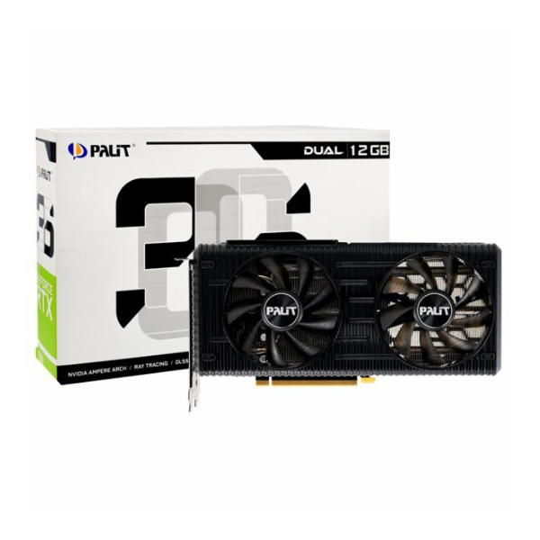 Tarjeta Grafica Palit Dual 12GB GeForce RTX3060 GDDR6 - NEC63060019K9-190AD