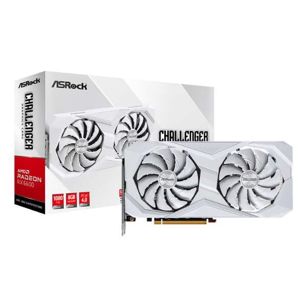 Tarjeta Grafica ASRock Challenger White 8GB Radeon RX6600 GDDR6 90-GA4UZZ-00UANF