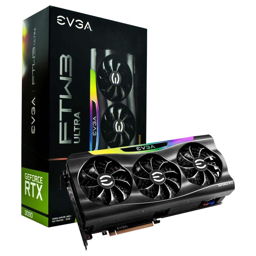 Tarjeta Gráfica EVGA FTW3 Ultra Gaming 24GB GeForce RTX3090 GDDR6X / LED ARGB - 24G-P5-3987-KR
