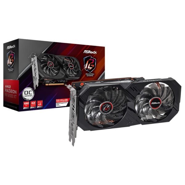 Tarjeta Gráfica ASRock Phantom Gaming OC 4GB Radeon RX6500 XT GDDR6 RX6500XT PGD 4GO