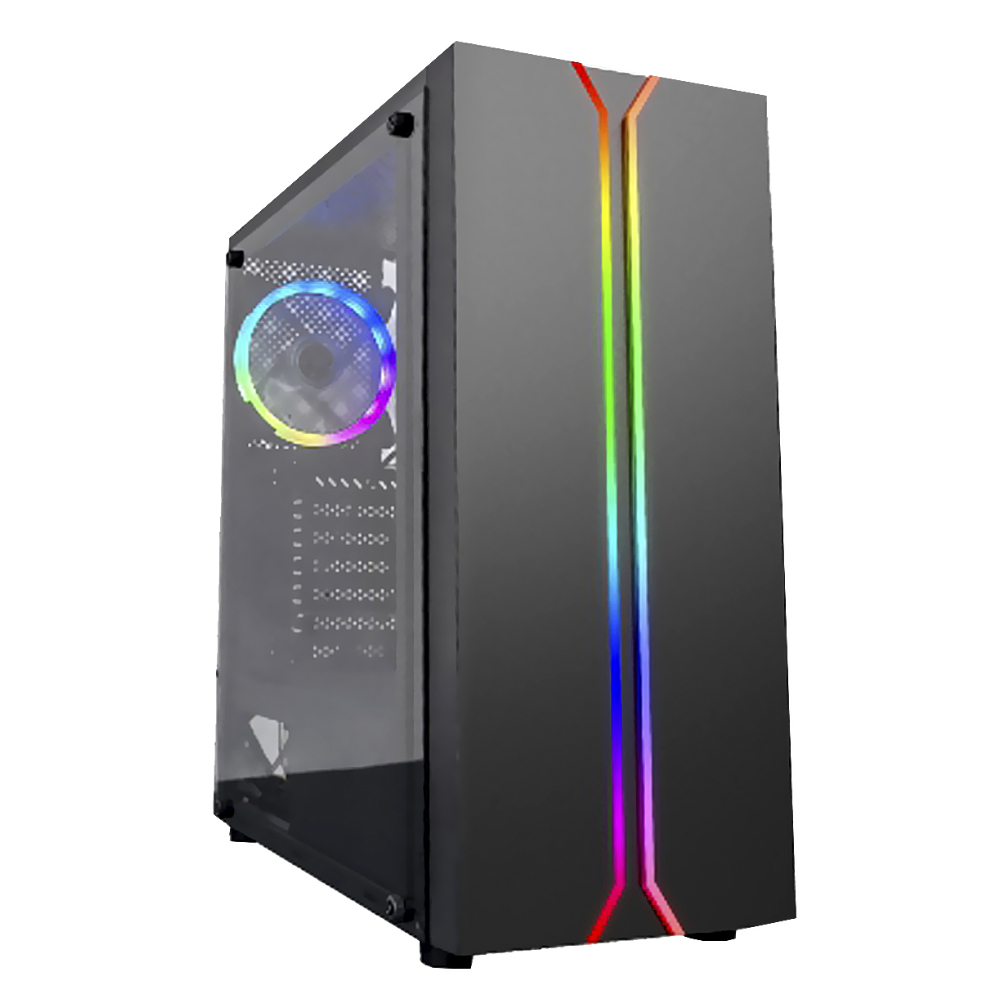 Gabinete Gamer Satellite 1100K ATX 1 Cooler RGB Negro