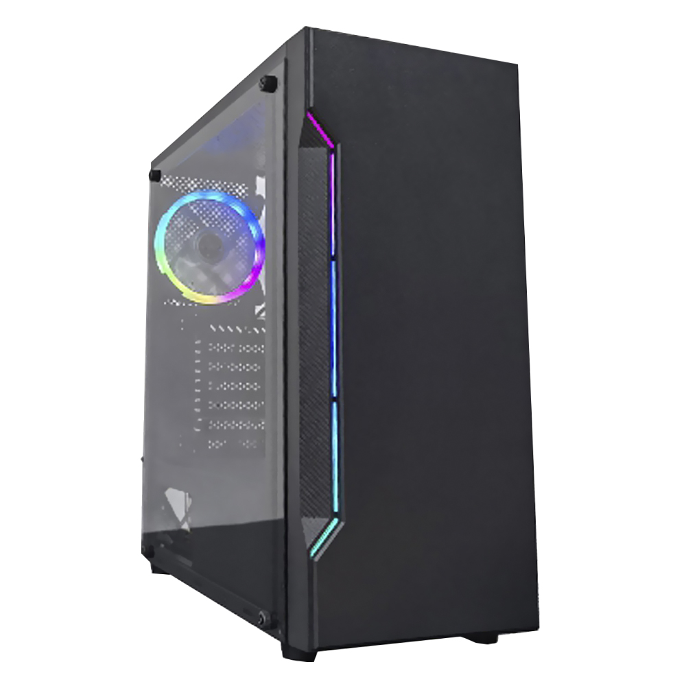 Gabinete Gamer Satellite 1101K ATX 1 Cooler RGB Negro