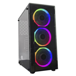 Gabinete Gamer Satellite 1300K ATX 3 Cooler RGB Negro