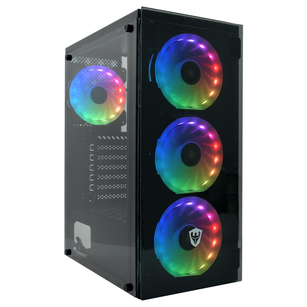 Gabinete Gamer Satellite 1430K ATX 4 Cooler RGB Negro