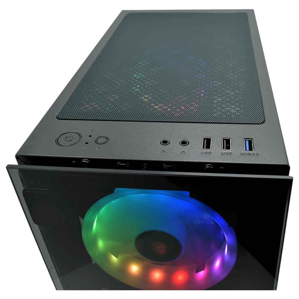 Gabinete Gamer Satellite 1430K ATX 4 Cooler RGB Negro
