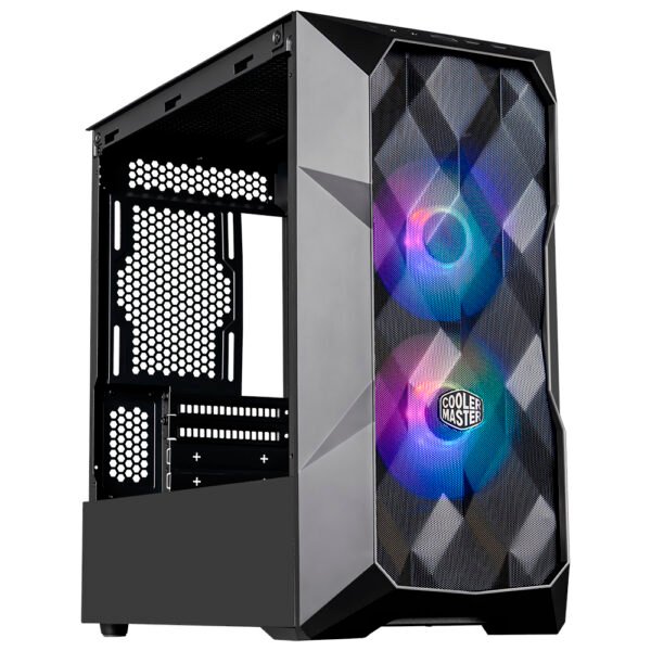 Gabinete Gamer Cooler Master MasterBox TD300 Mesh Mini Tower 2 Cooler RGB Negro(TD300-KGNN-S00)