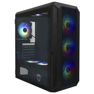 Gabinete Gamer Satellite 3800K E-ATX 8 Cooler Negro