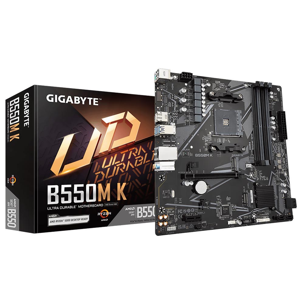 Placa Madre Gigabyte B550M K Socket AM4 DDR4