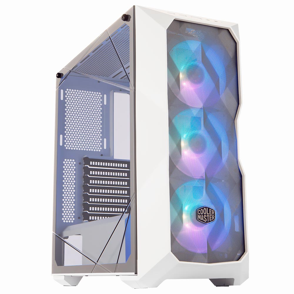 Gabinete Gamer Cooler Master Masterbox TD500 Mesh V2 Mid Tower 3 Cooler ARGB Blanco (TD500V2-WGNN-S00)